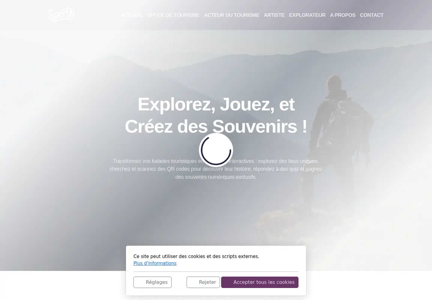 Screenshot of sperto.club