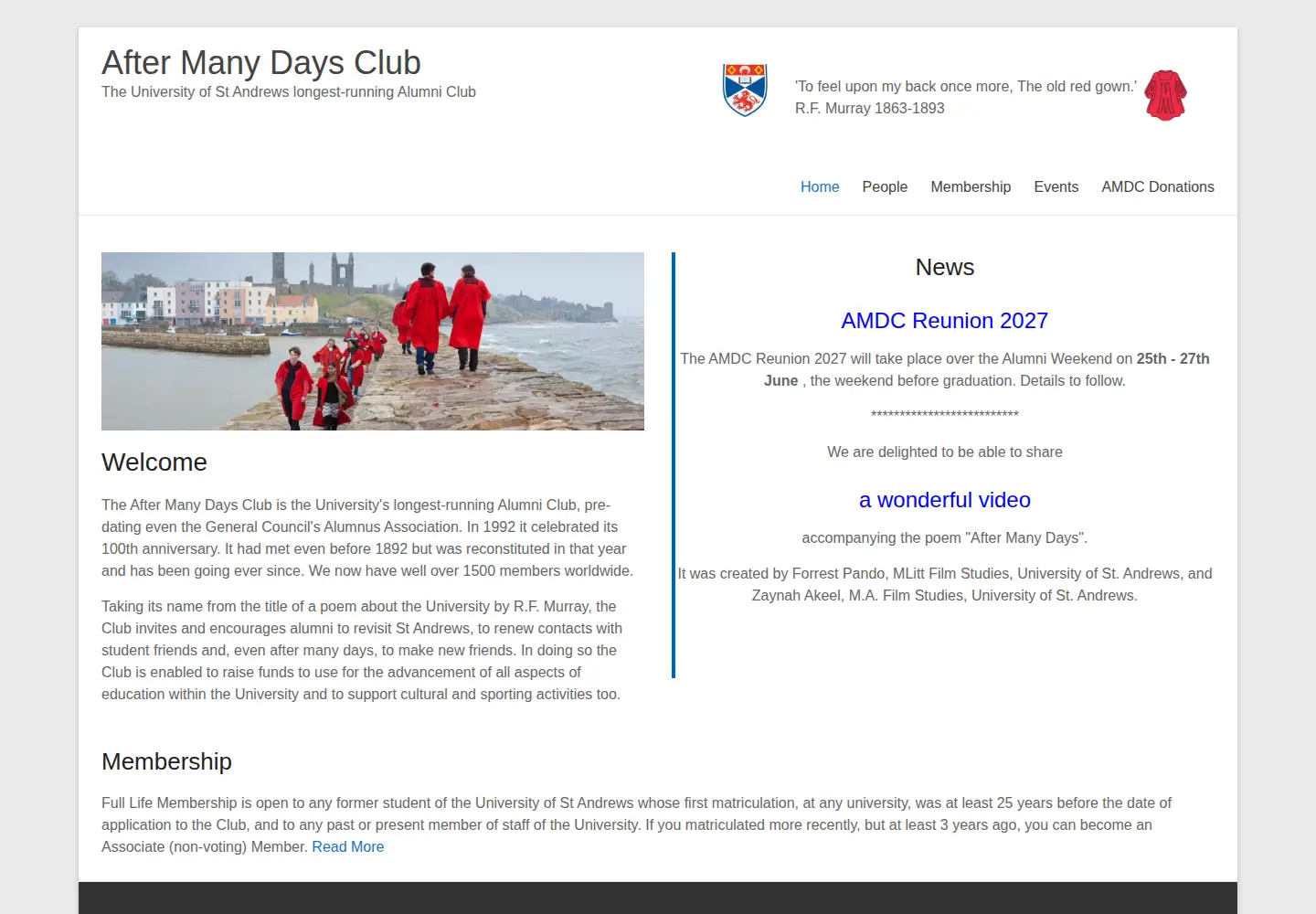Screenshot of standrewsaftermanydays.club