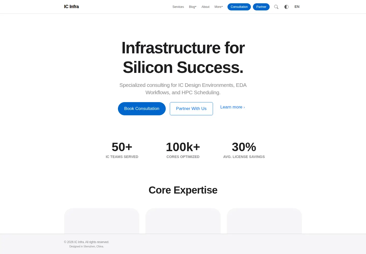 Screenshot of icinfra.cn