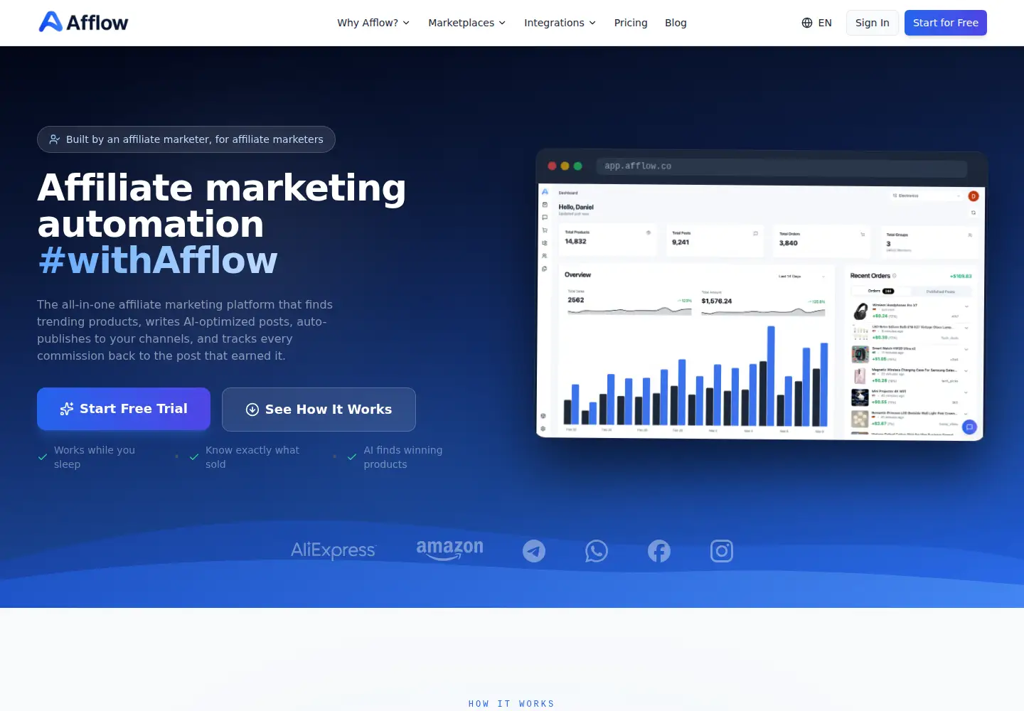 Screenshot of afflow.co