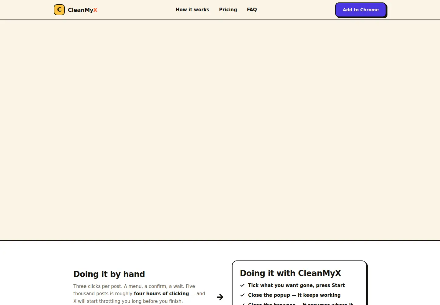Captured homepage of cleanmyx.co in the current scan