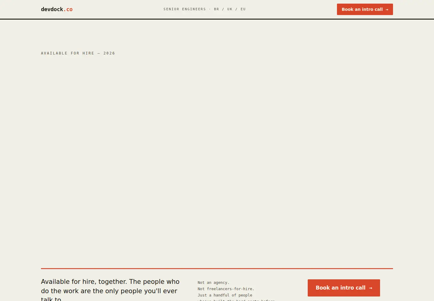 Screenshot of devdock.co