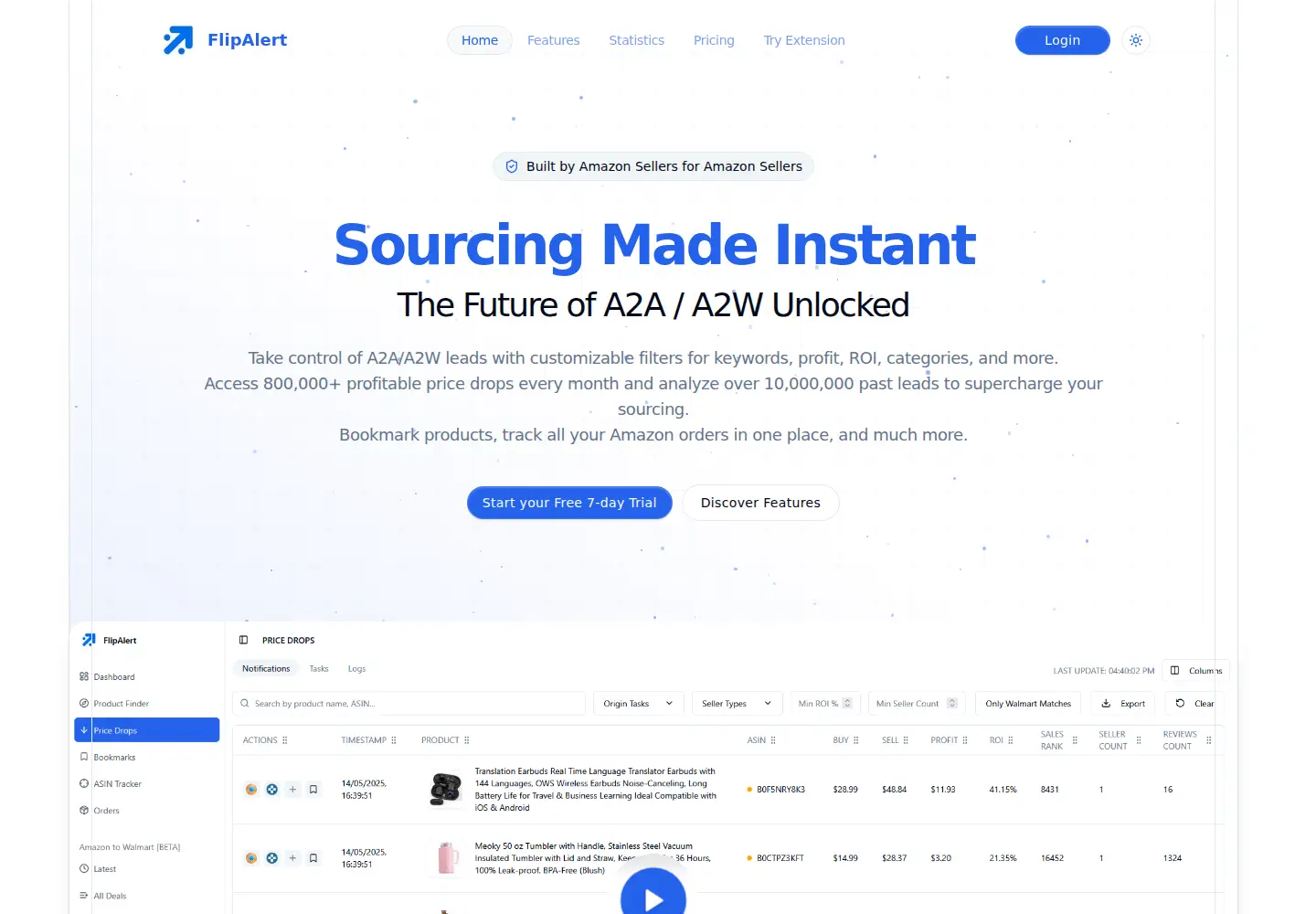 Screenshot of flipalert.co
