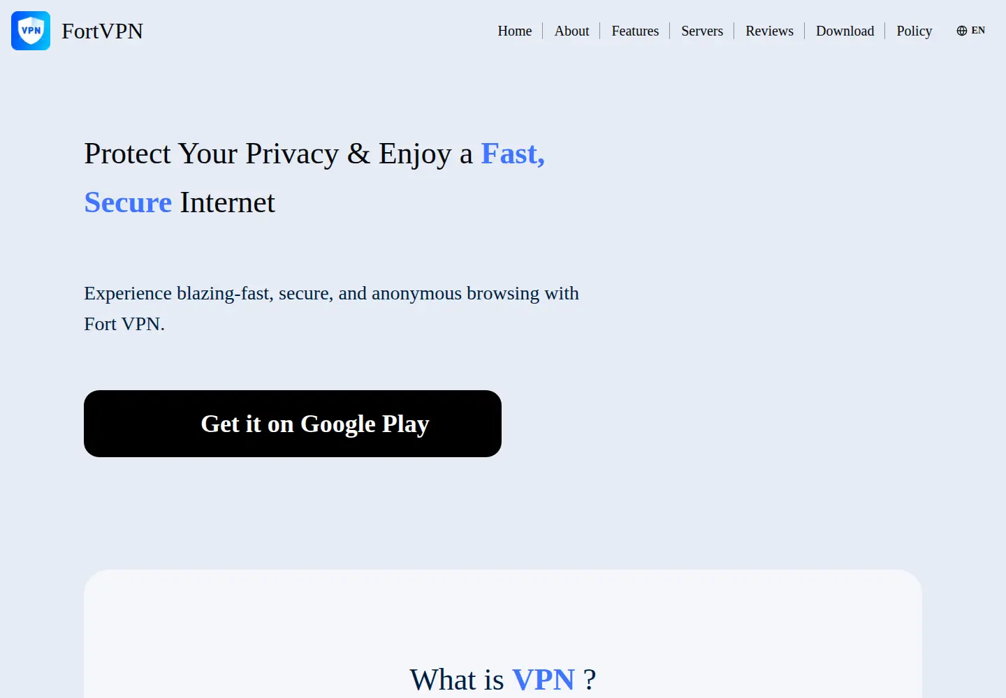 Screenshot of fortvpn.co