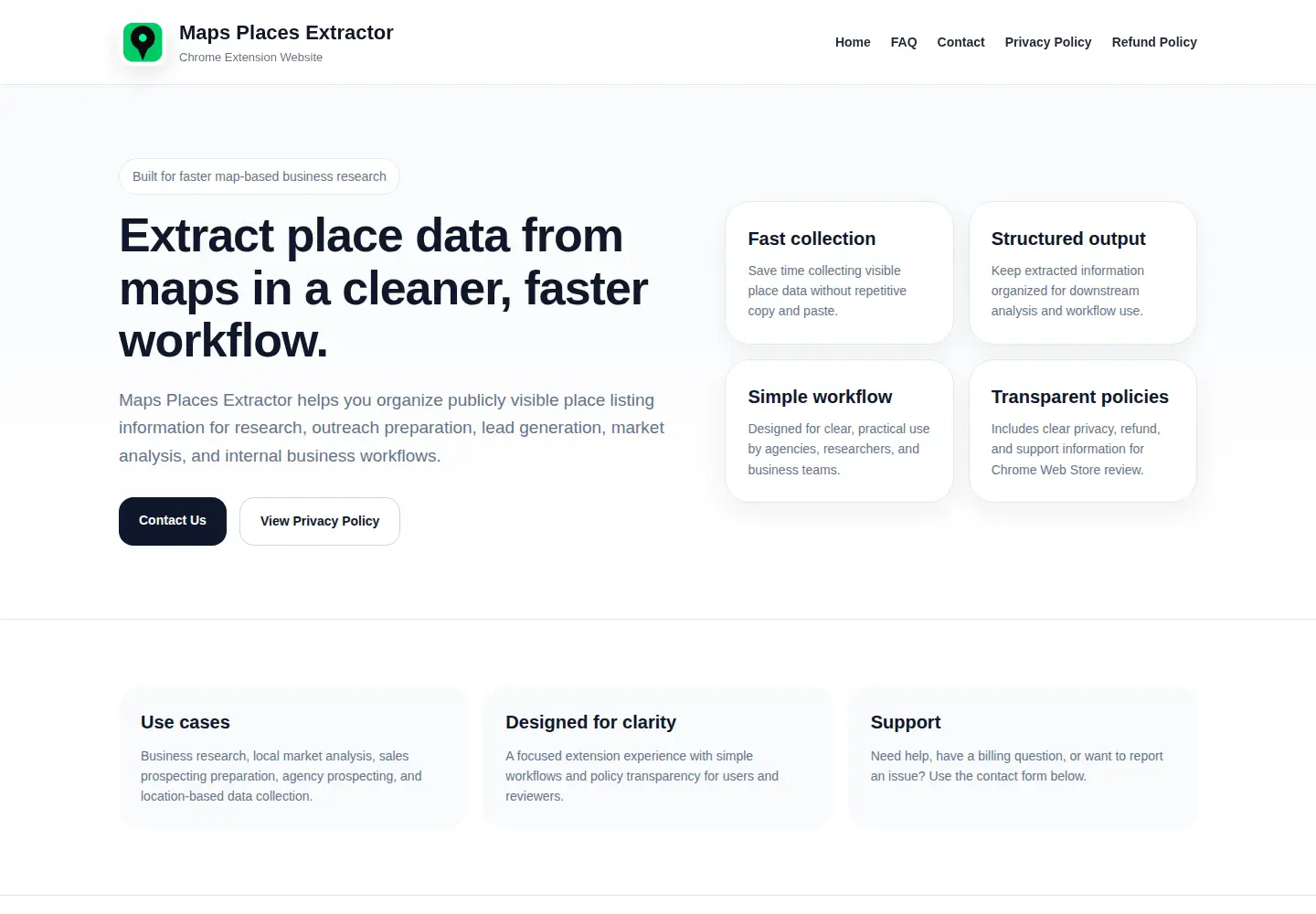 Screenshot of mapextractor.co