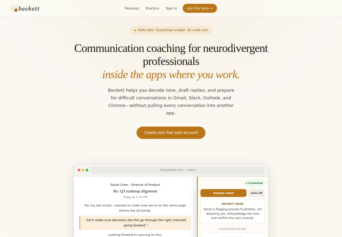Screenshot of meetbeckett.co