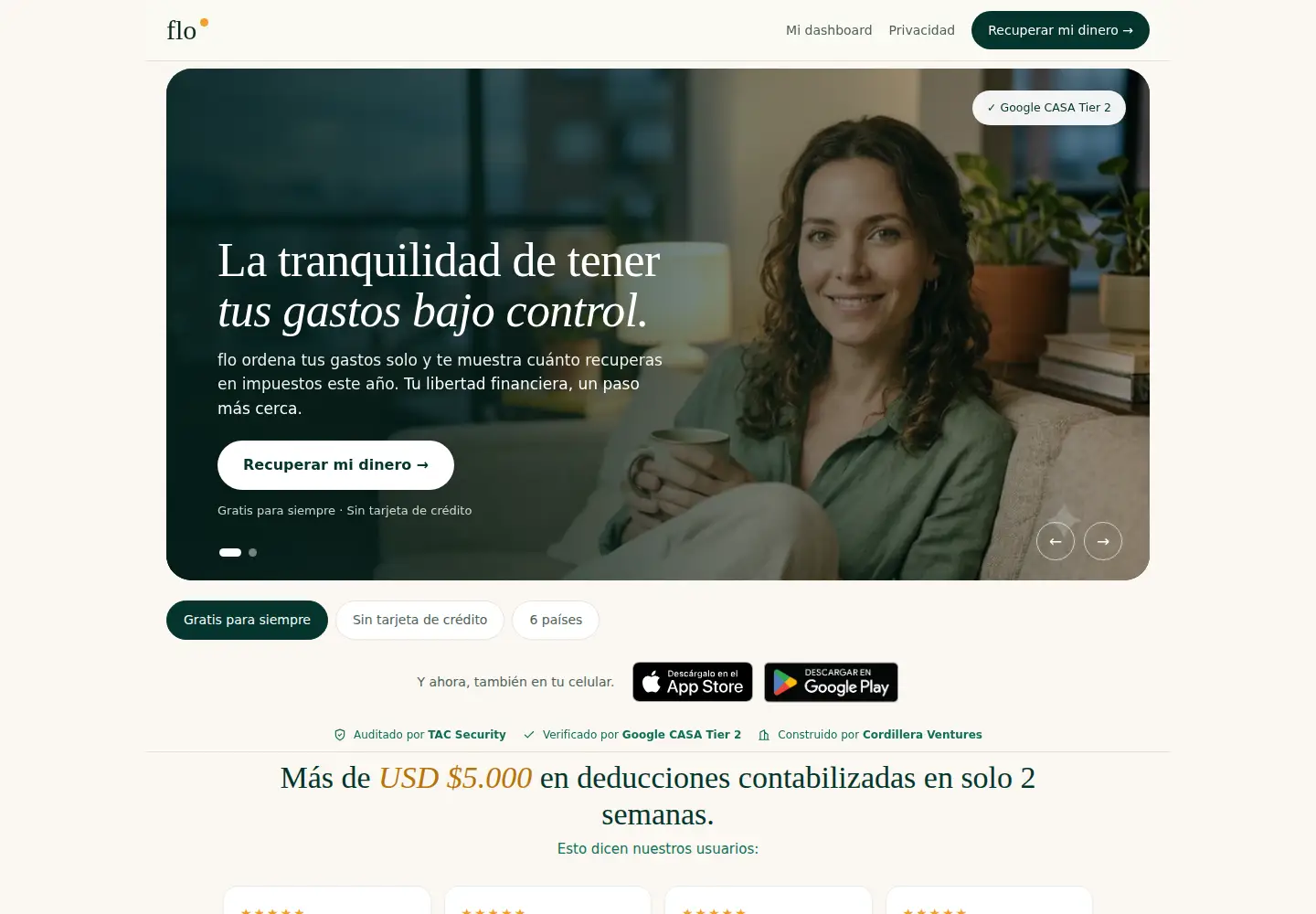 Captured homepage of miflo.co in the current scan