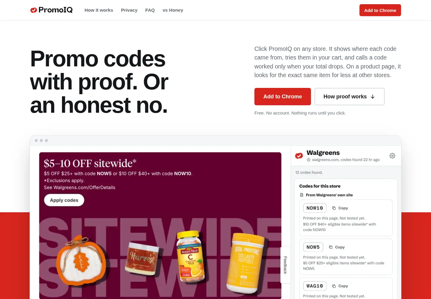 Captured homepage of promoiq.co in the current scan