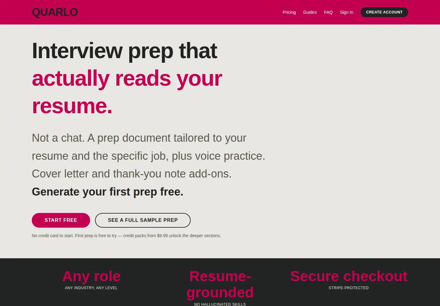 Screenshot of quarlo.co