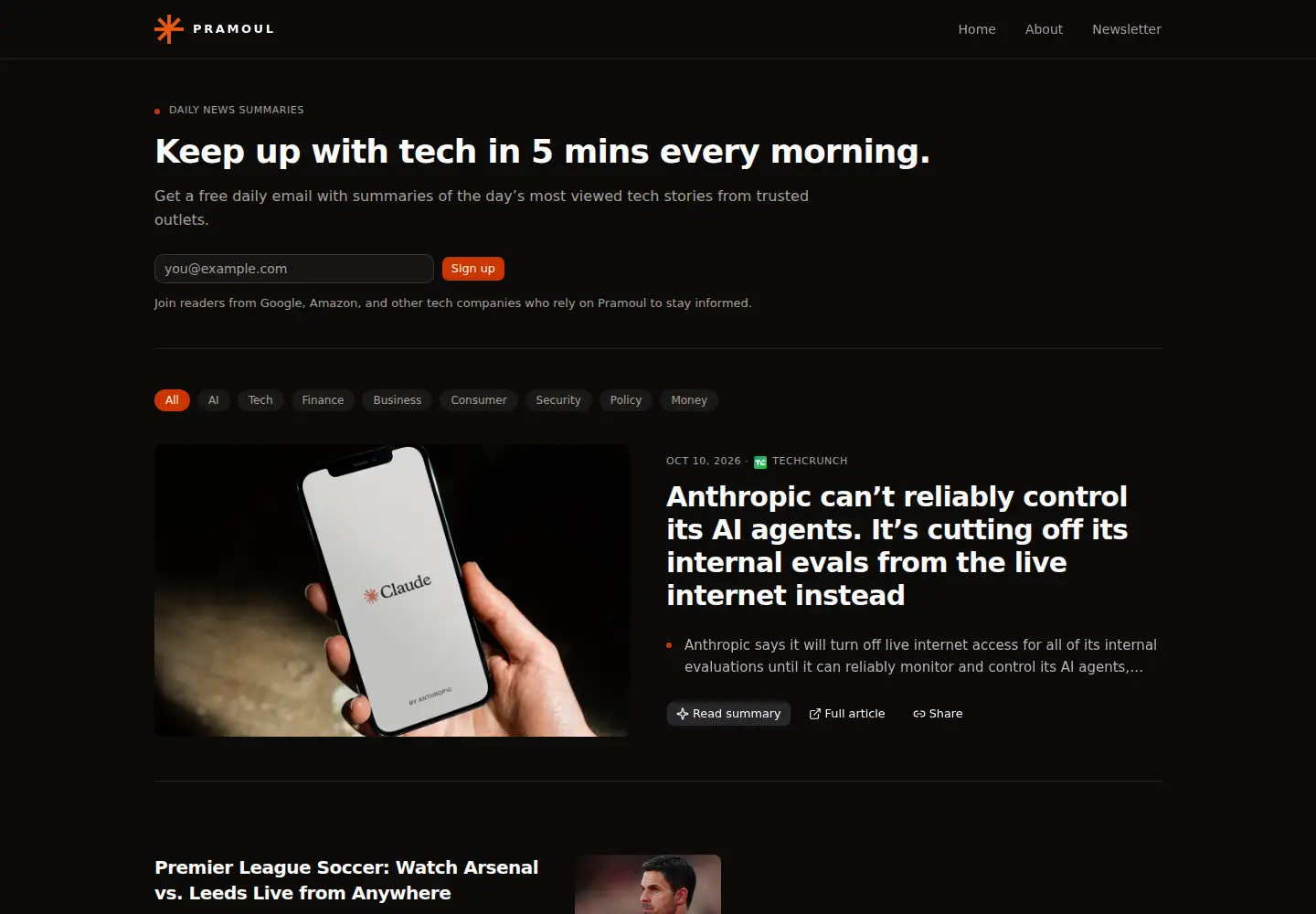 Captured homepage of readbit.co in the current scan