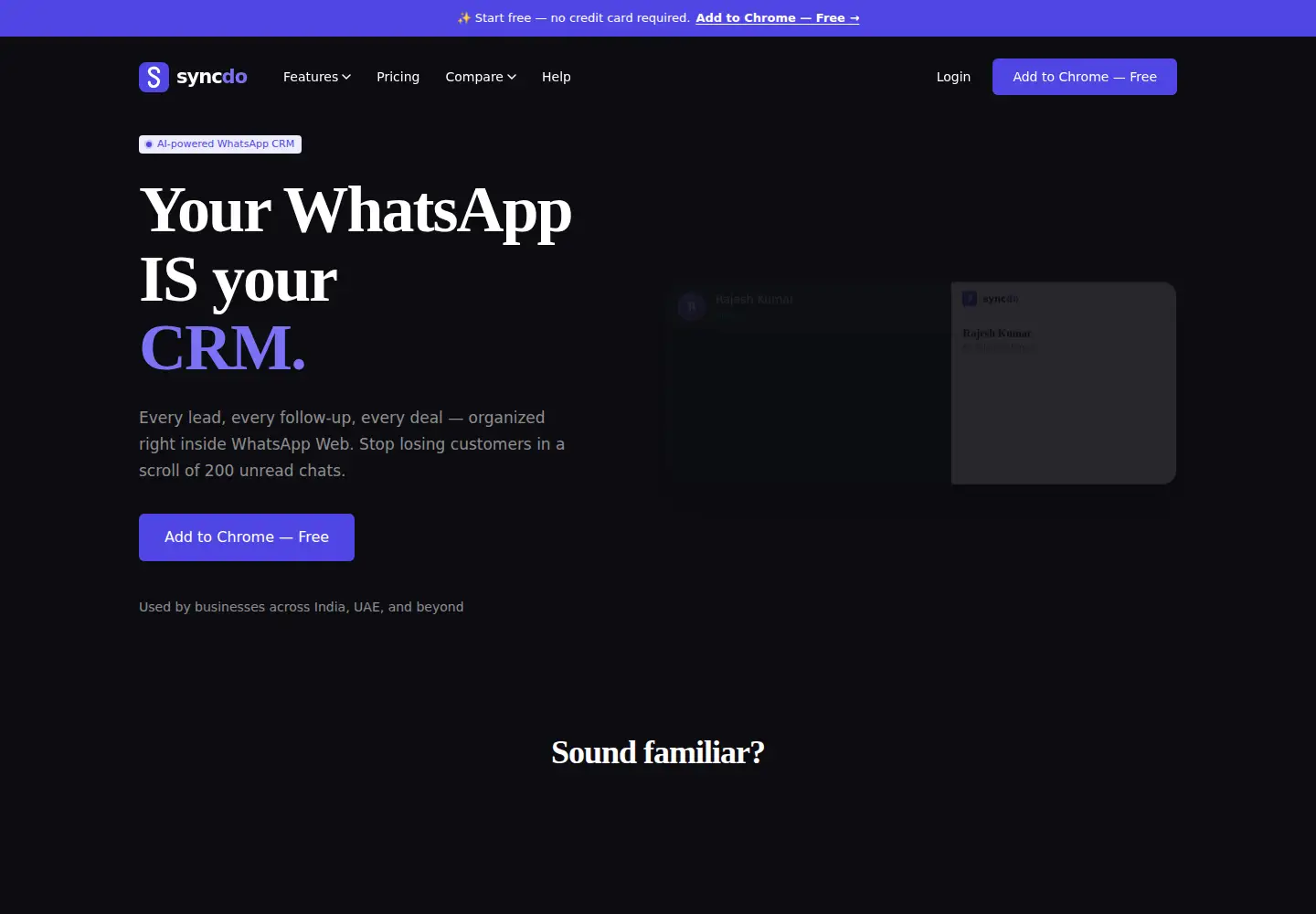 Captured homepage of syncdo.co in the current scan