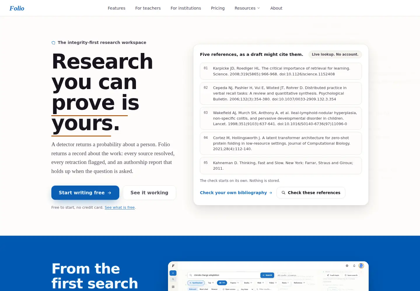 Screenshot of usefolio.co