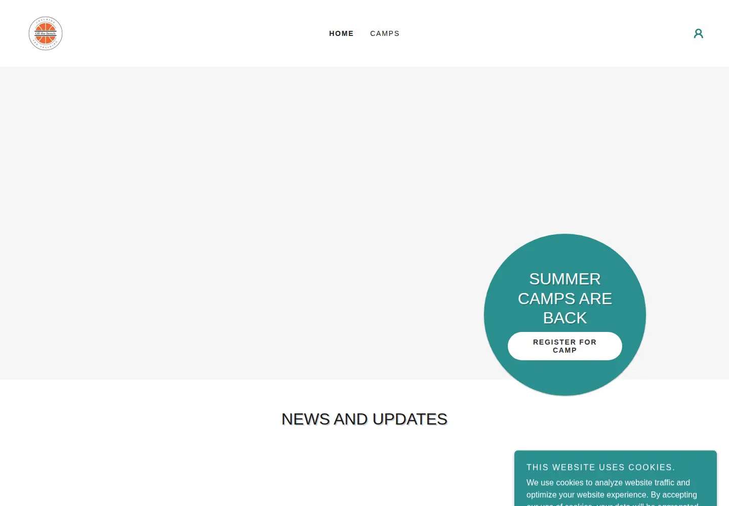 Captured homepage of offthebench.coach in the current scan