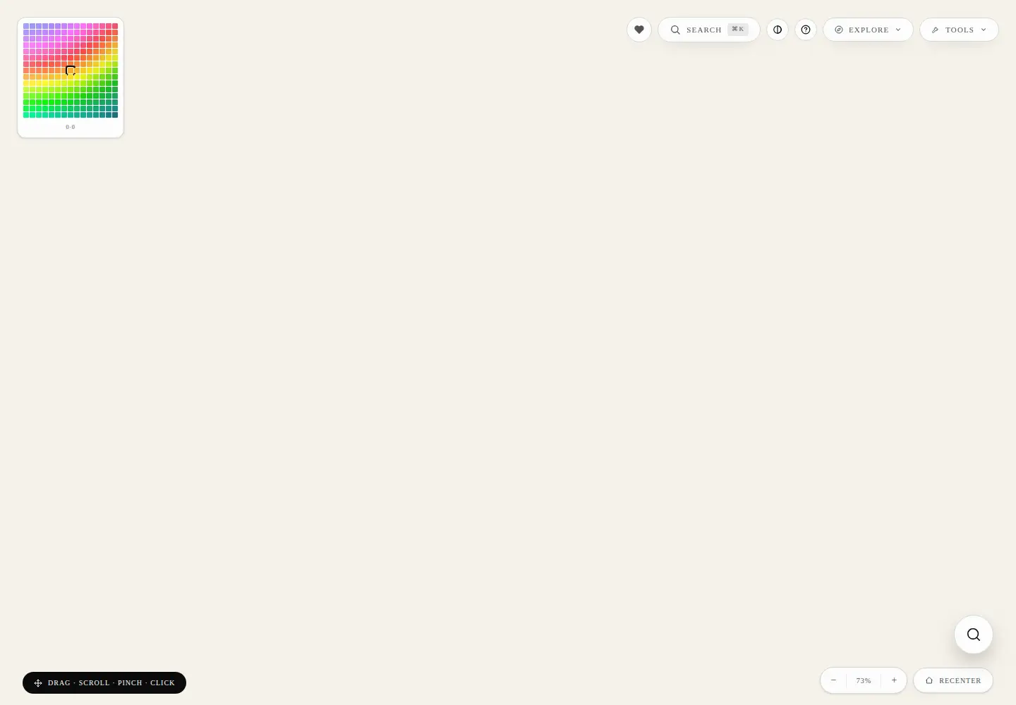 Captured homepage of colors.codes in the current scan