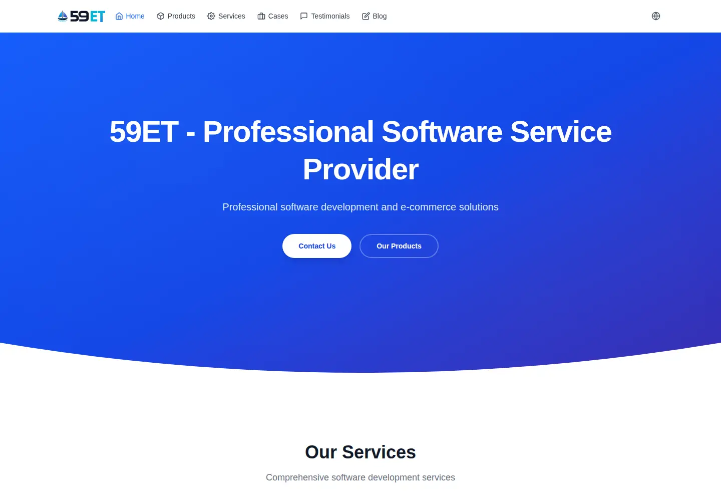 Screenshot of 59et.com
