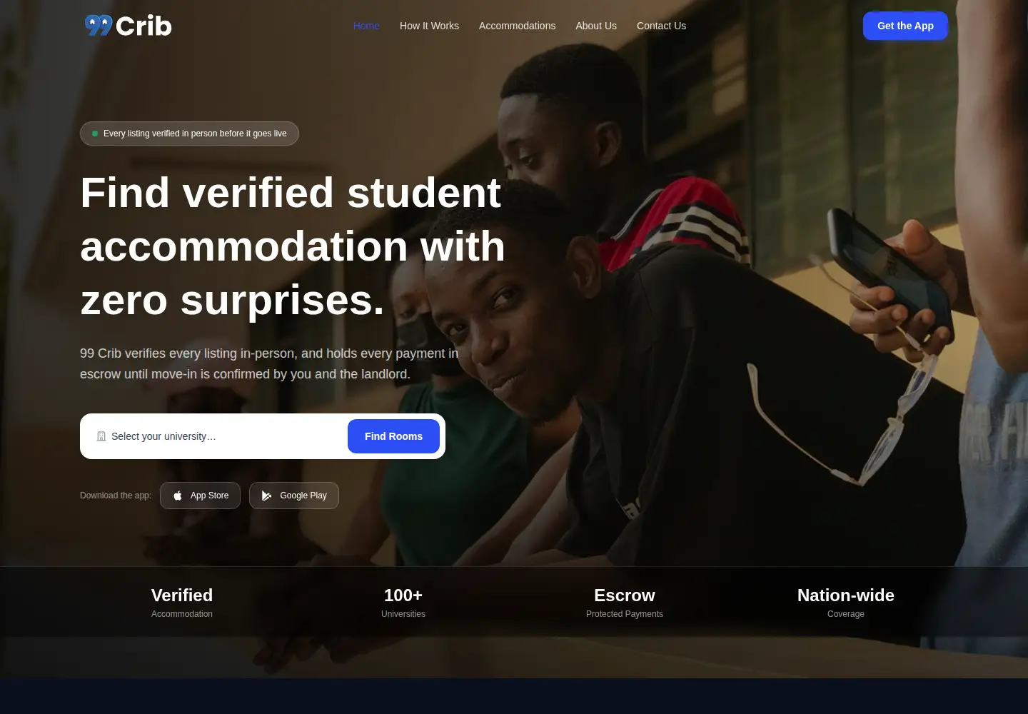 Captured homepage of 99crib.com in the current scan