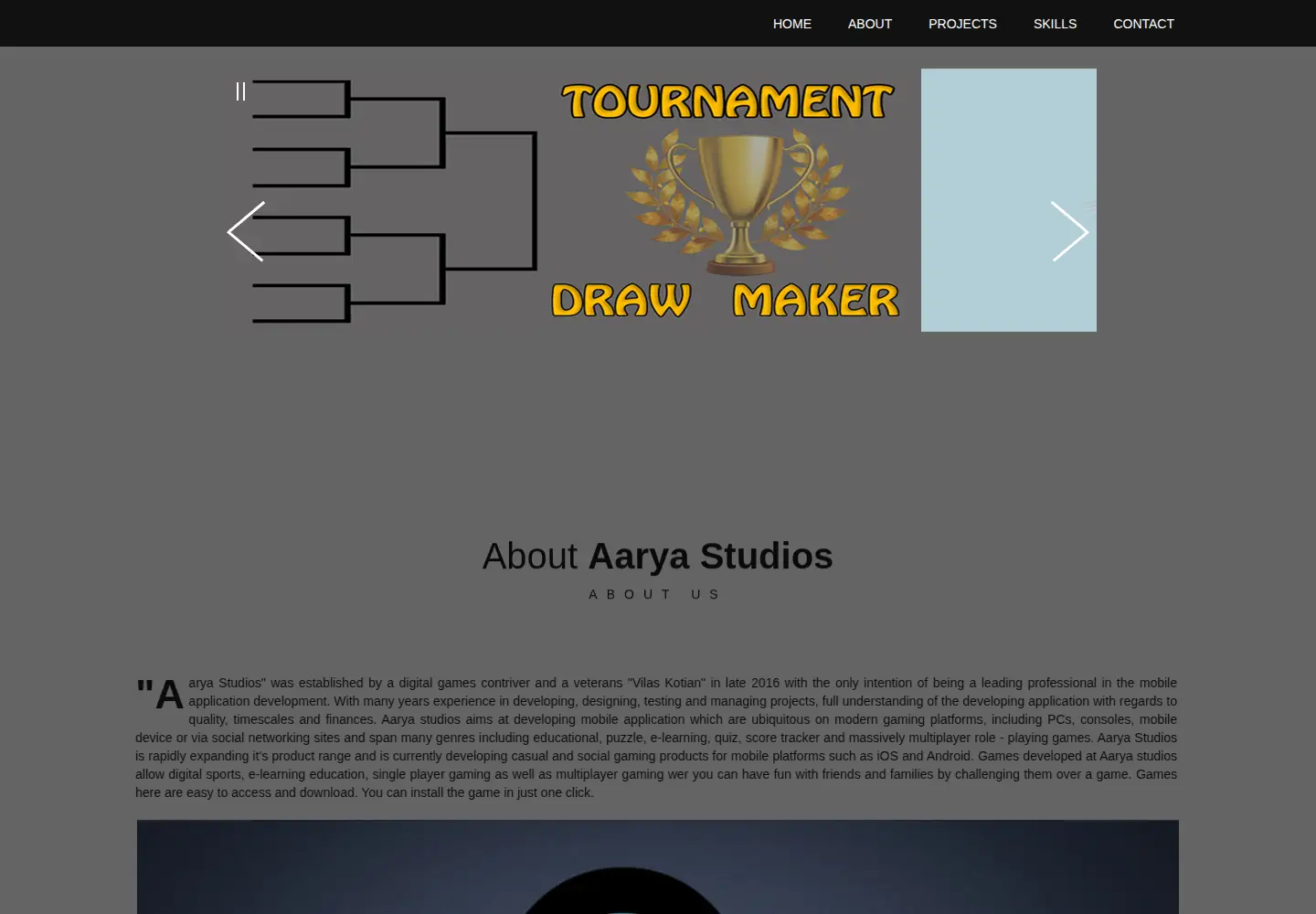 Screenshot of aaryastudios.com