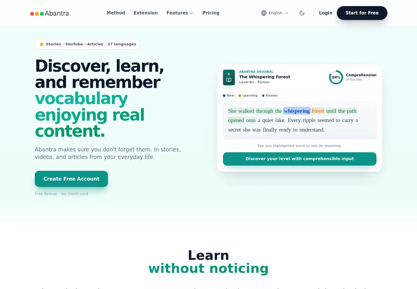 Screenshot of abantra.com
