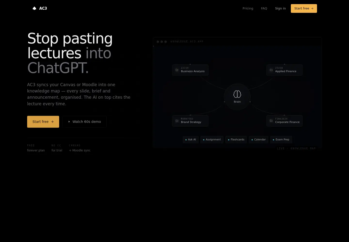 Screenshot of ac3app.com