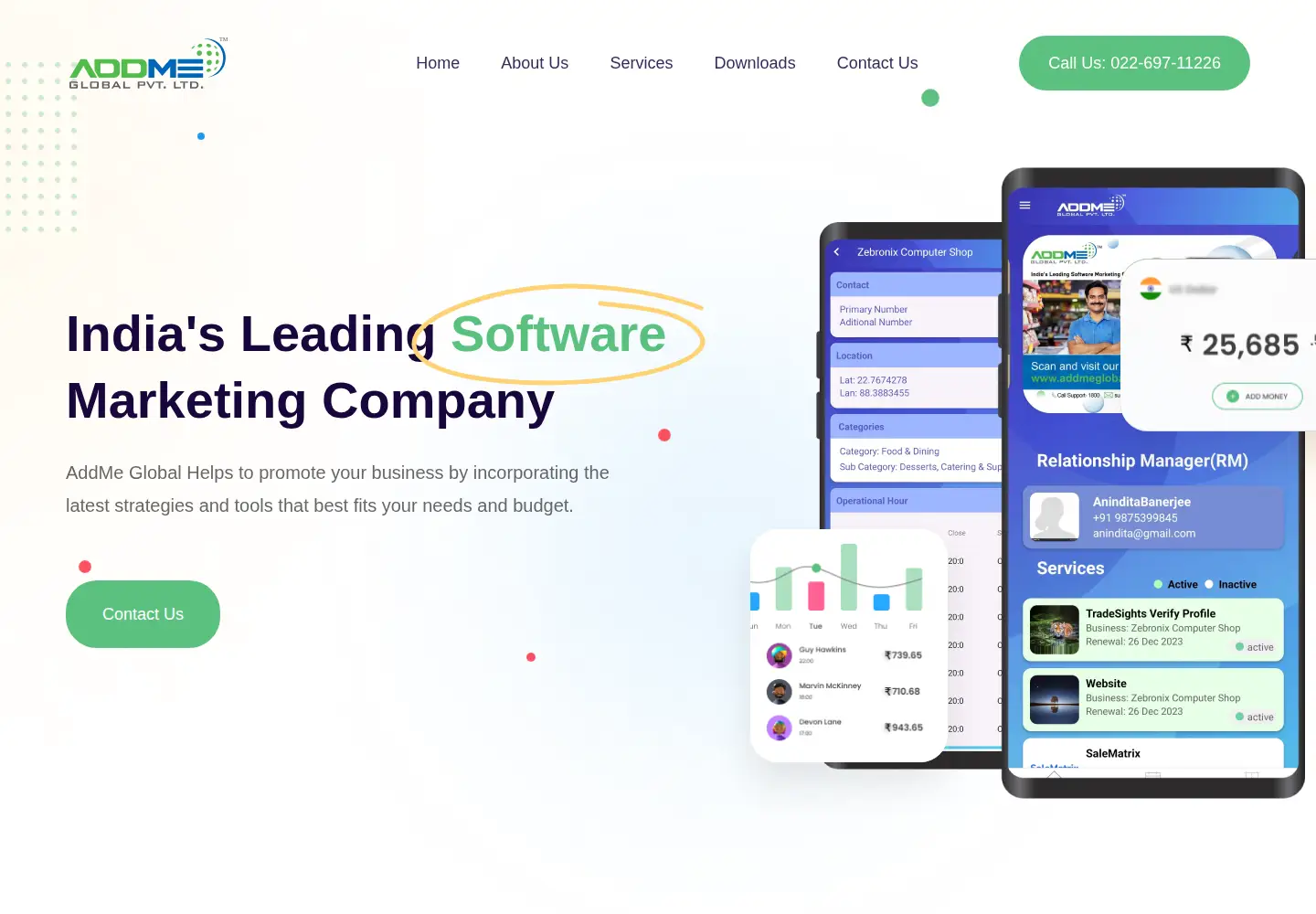 Screenshot of addmeglobal.com