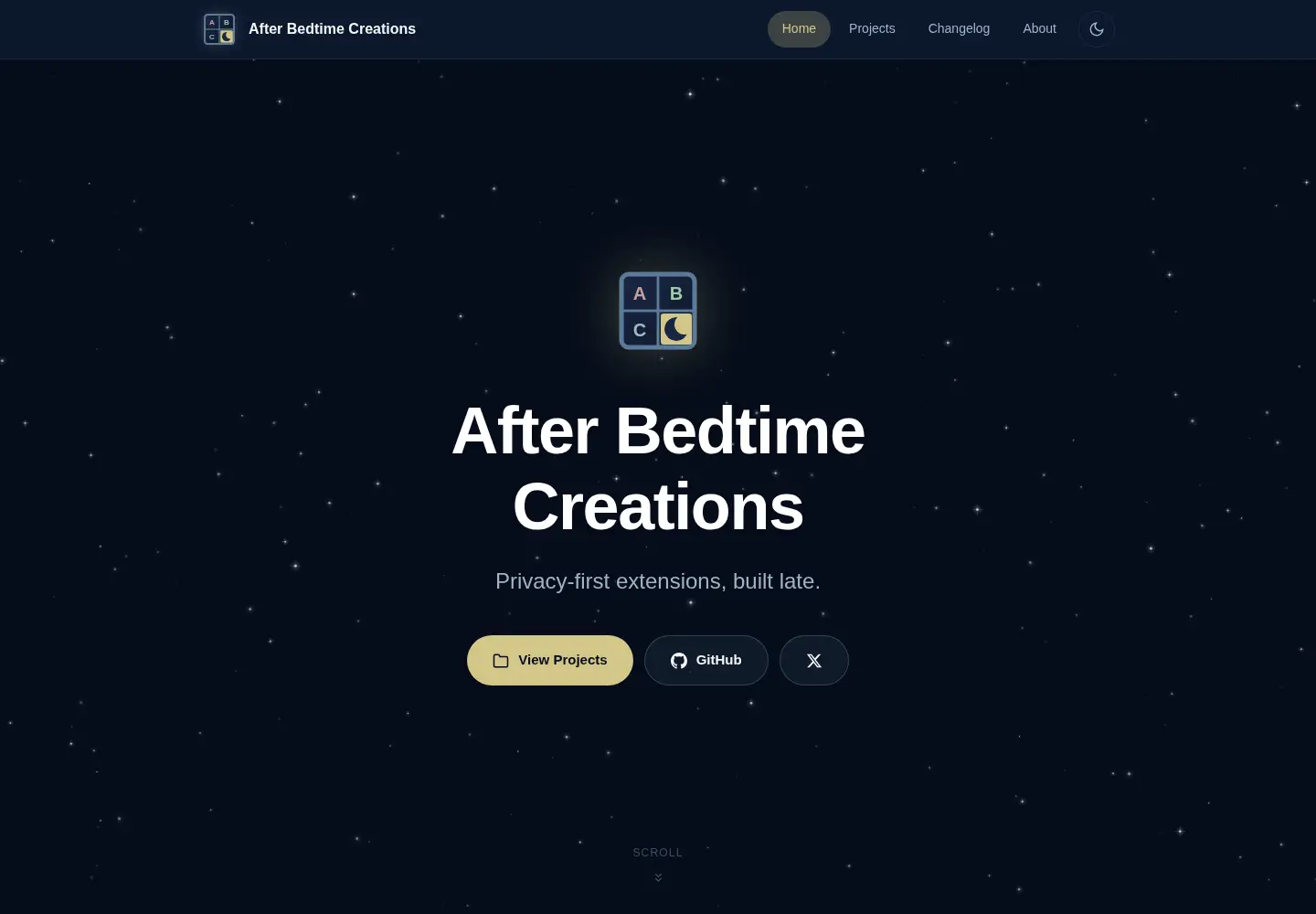 Captured homepage of afterbedtimecreations.com in the current scan