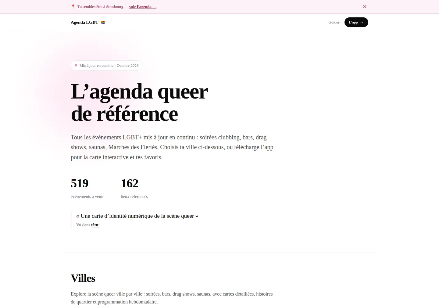 Screenshot of agendalgbt.com
