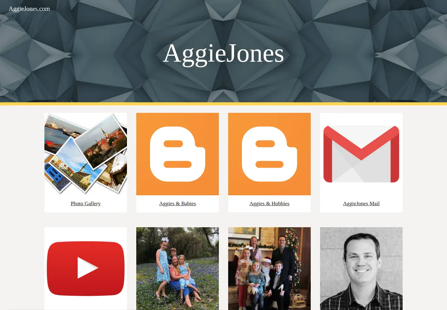 Captured homepage of aggiejones.com in the current scan