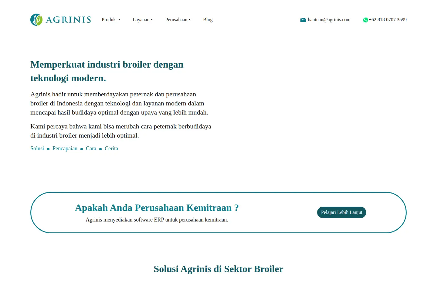 Screenshot of agrinis.com