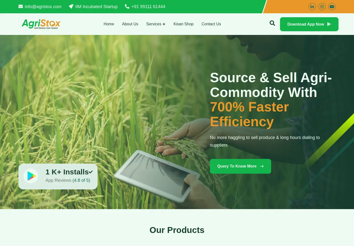 Screenshot of agristox.com