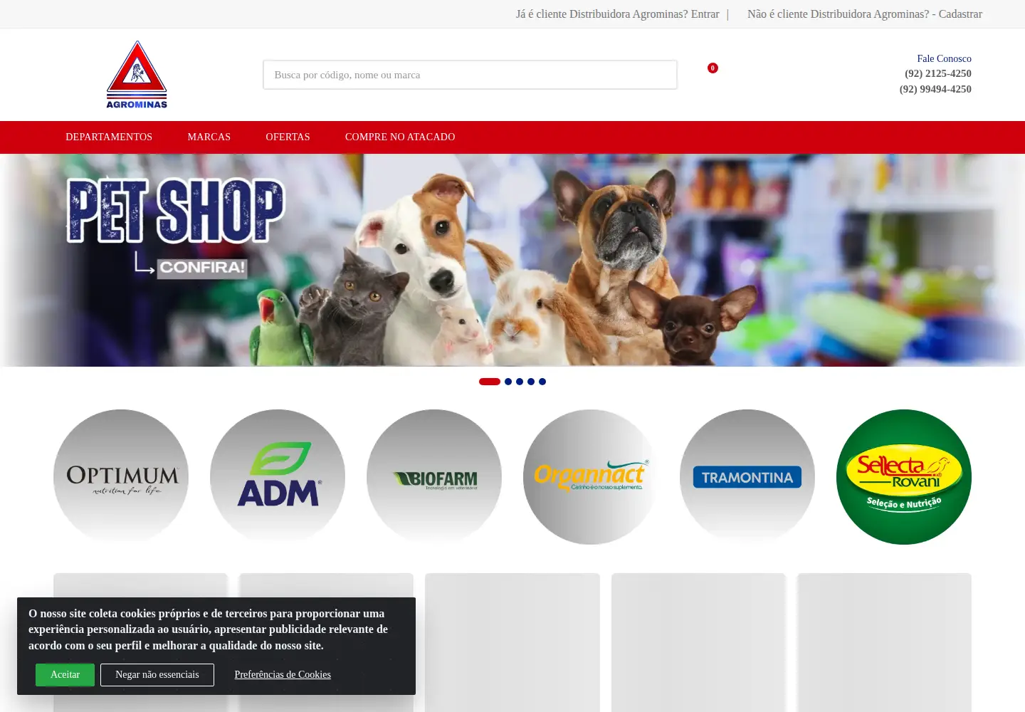 Screenshot of agrominasam.com
