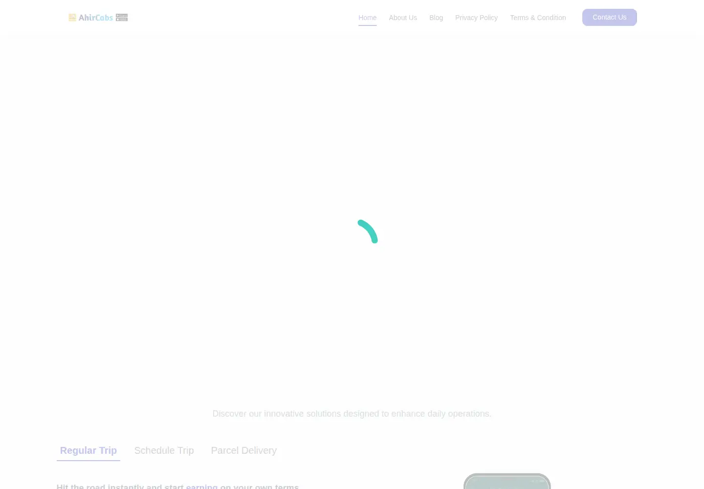 Screenshot of ahircabs.com