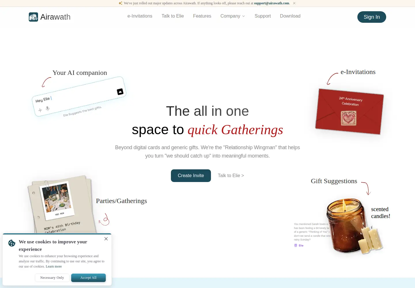 Captured homepage of airawath.com in the current scan