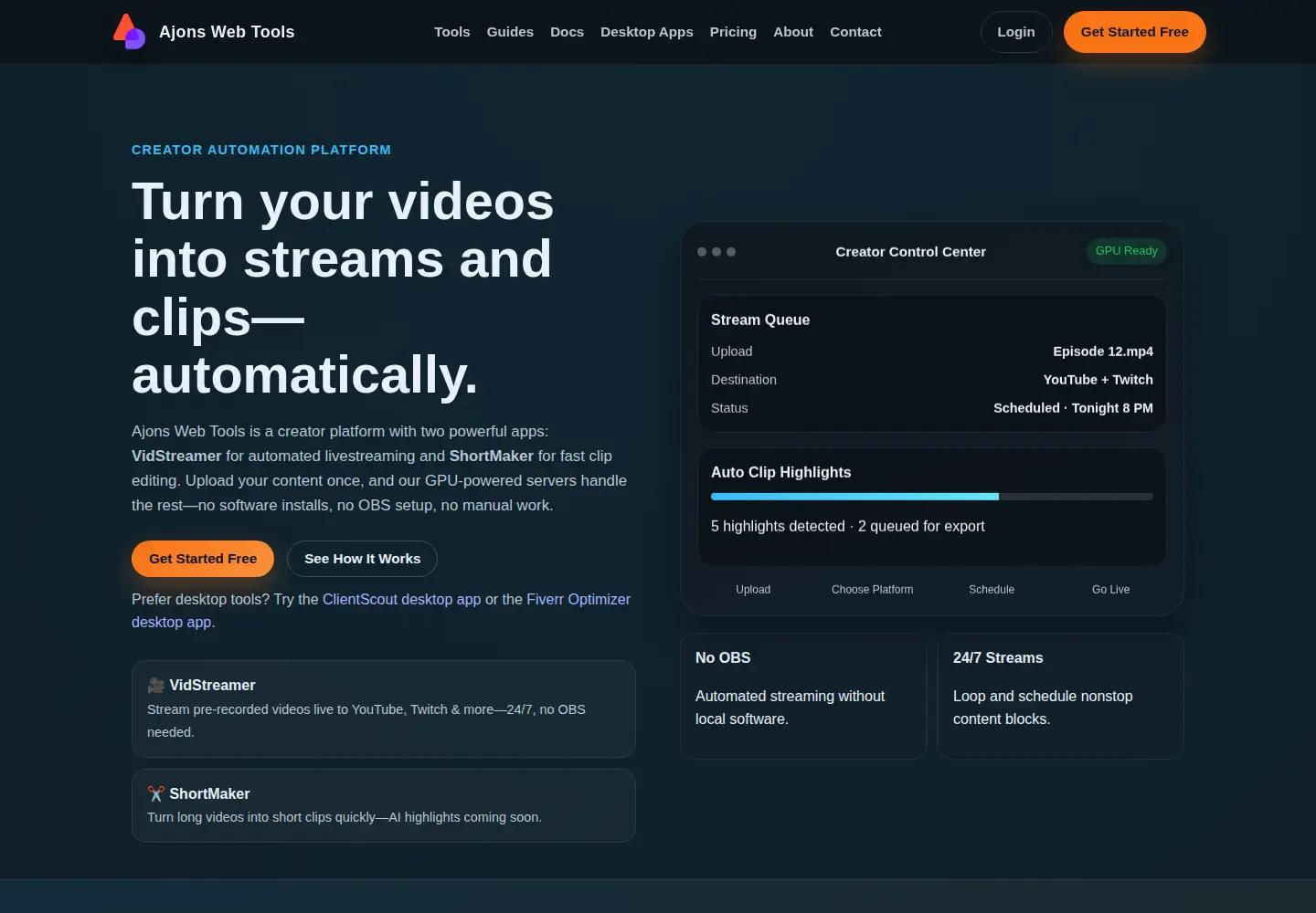 Screenshot of ajonswebtools.com