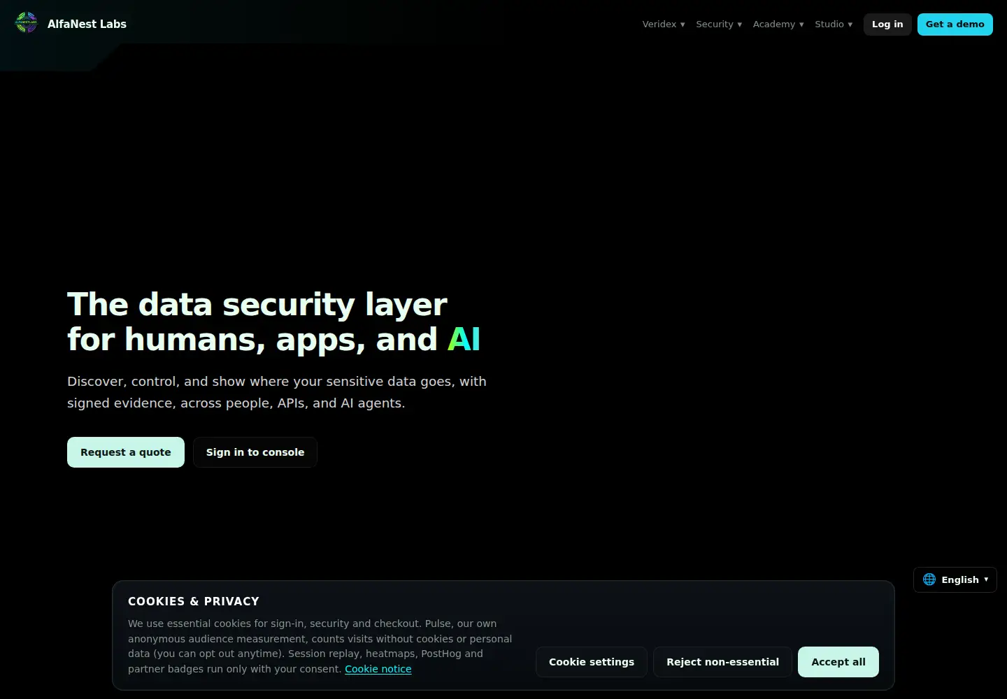 Screenshot of alfanestlabs.com