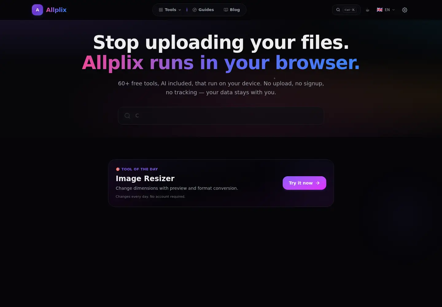 Screenshot of allplix.com
