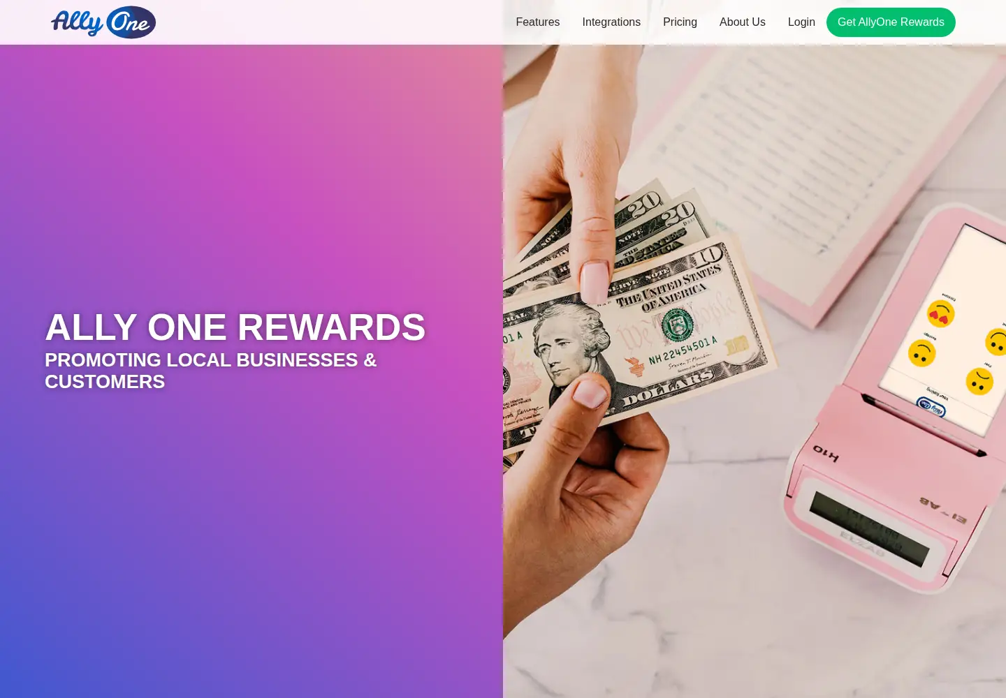 Screenshot of allyonerewards.com