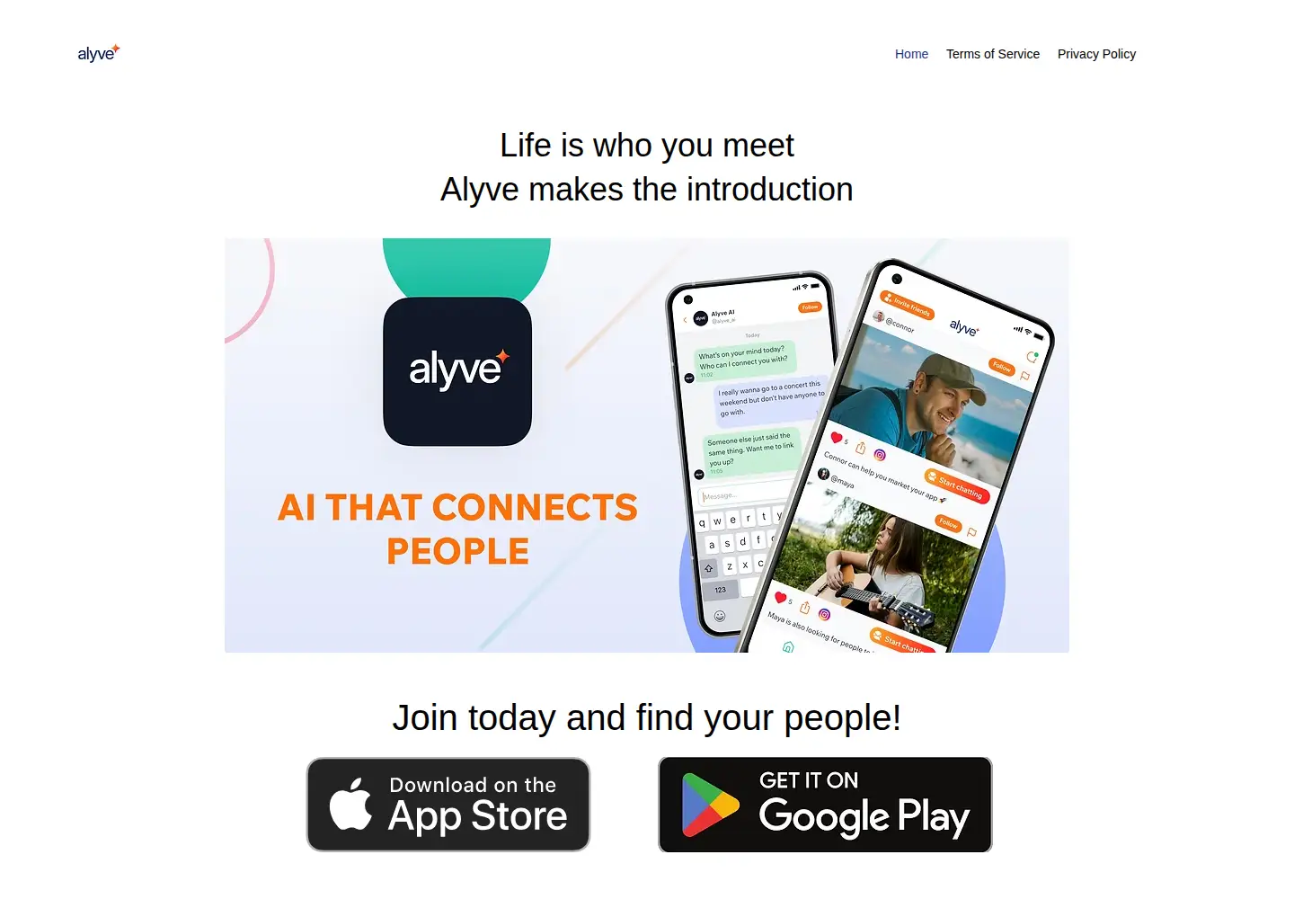 Screenshot of alyve.com
