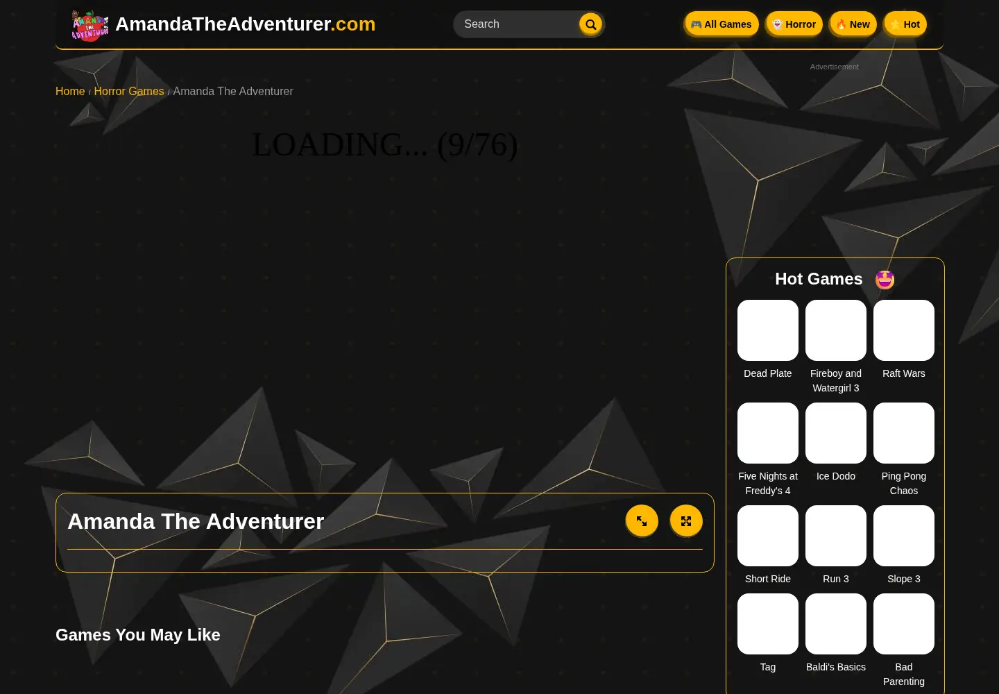 Captured homepage of amandatheadventurer.com in the current scan