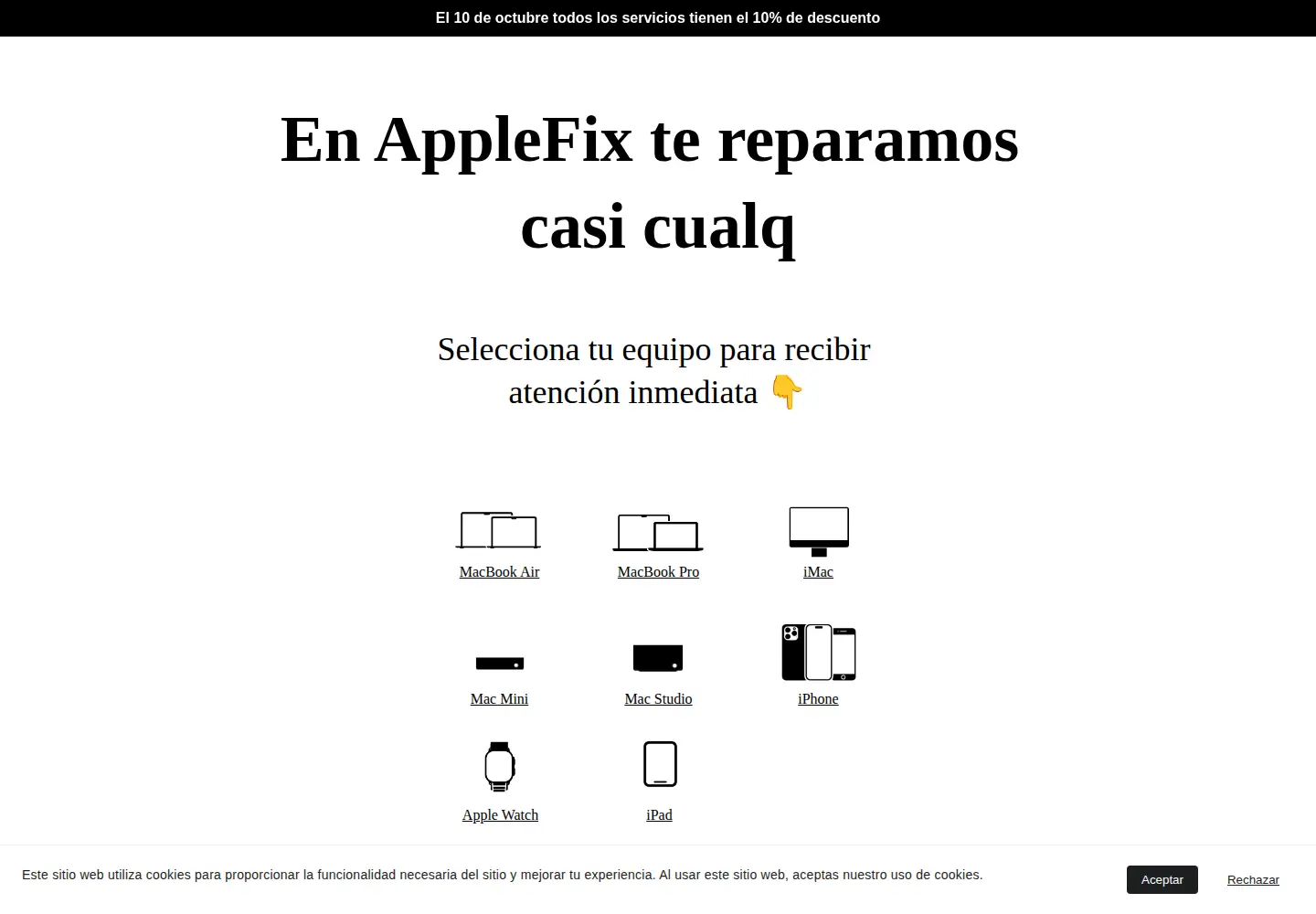Screenshot of applefixco.com