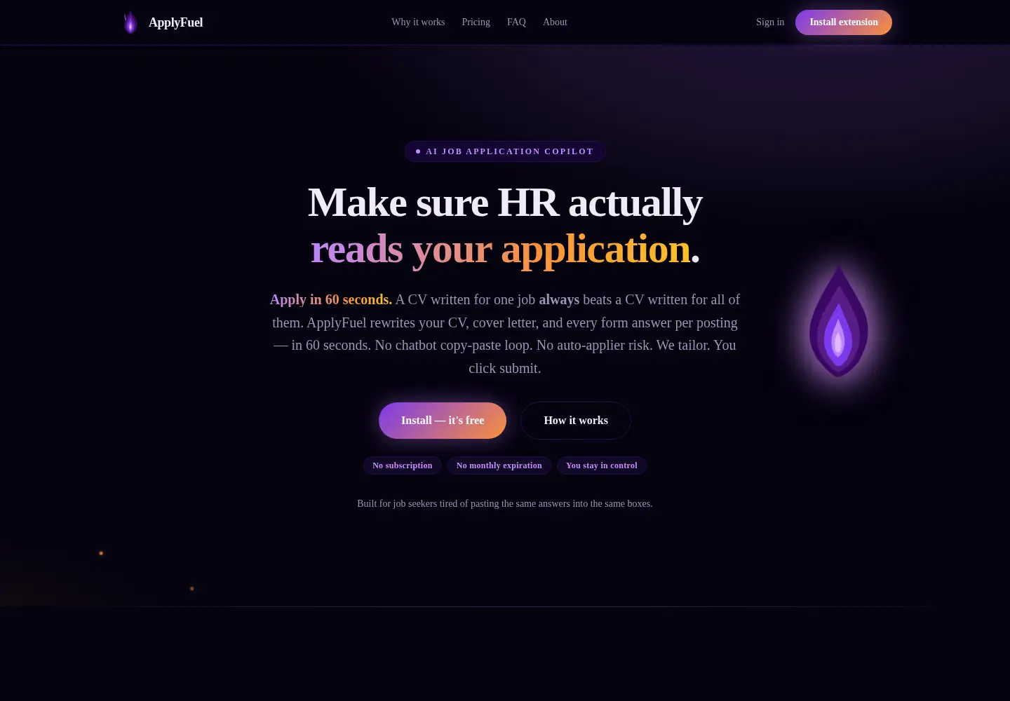 Screenshot of applyfuel.com
