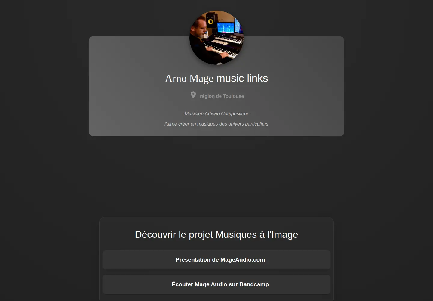Captured homepage of arnomage.com in the current scan