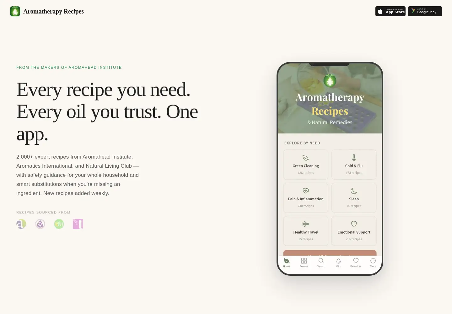 Screenshot of aromatherapy-recipes.com
