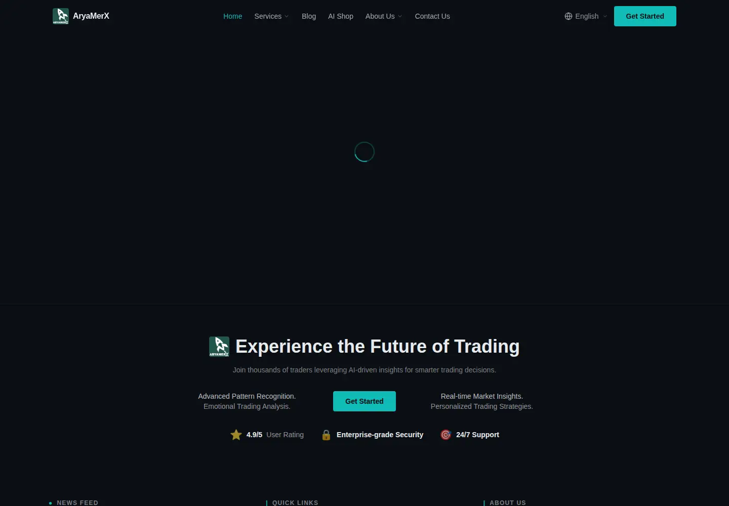 Screenshot of aryamerx.com