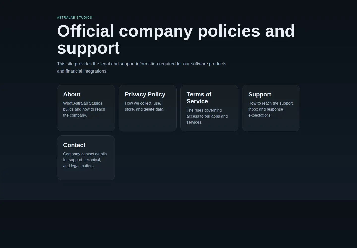 Screenshot of astralabstudios.com