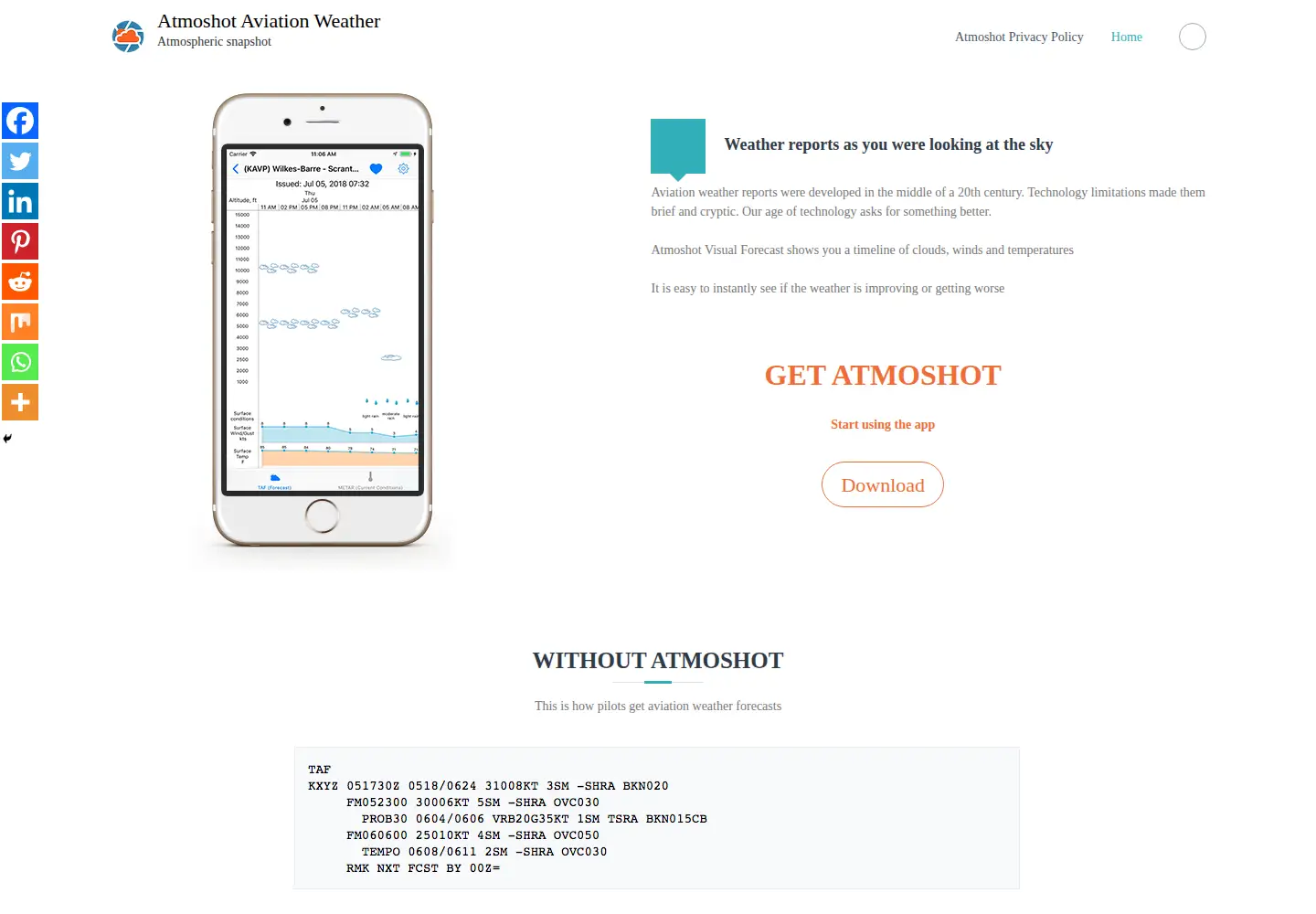 Screenshot of atmoshot.com