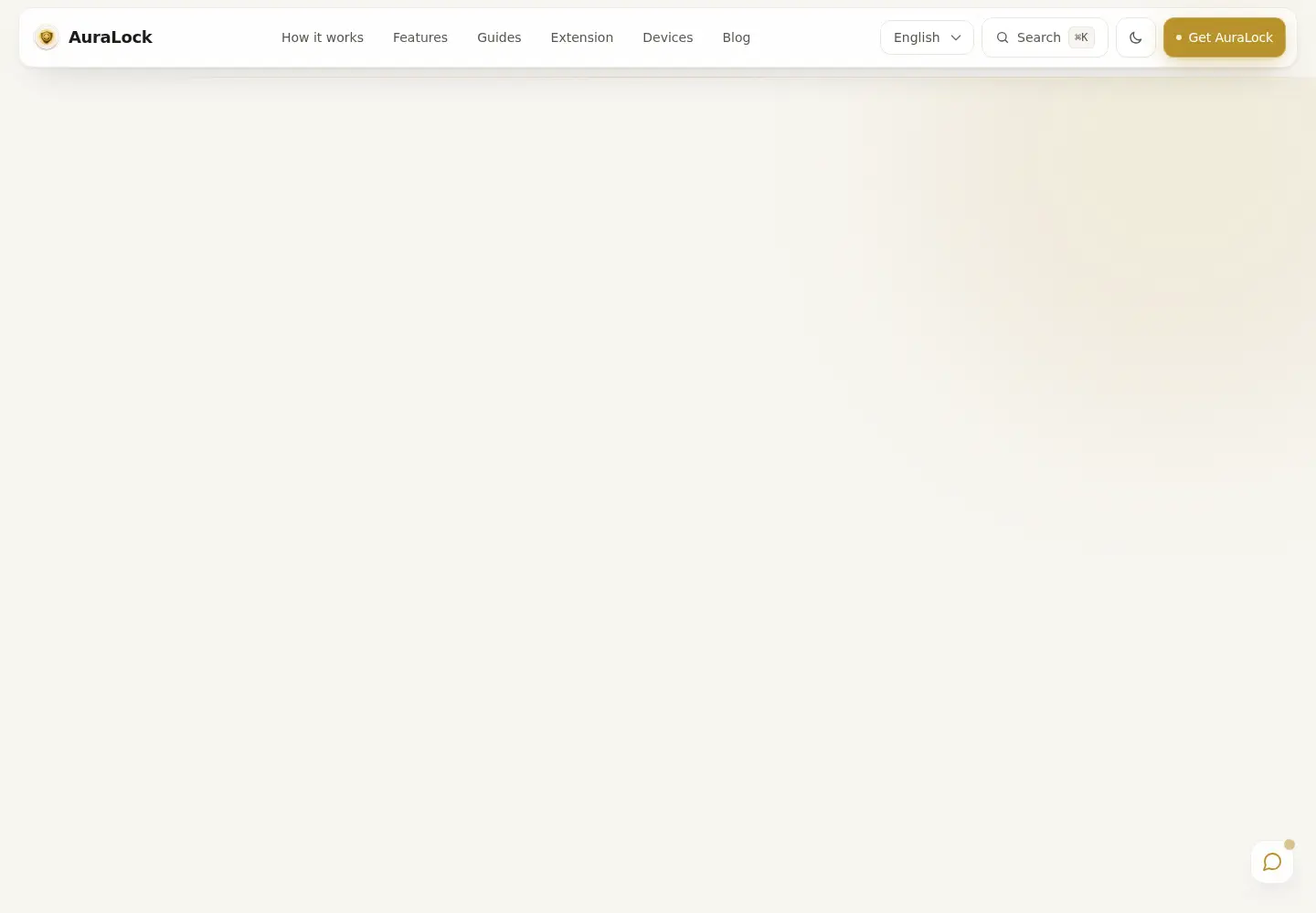 Captured homepage of auralockapp.com in the current scan