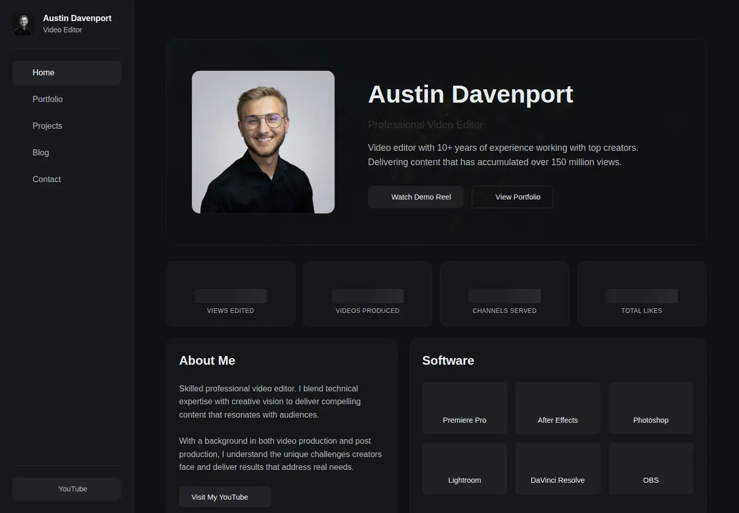 Screenshot of austindavenport.com