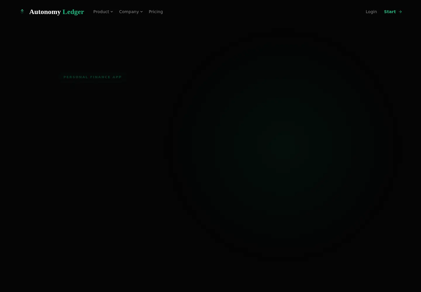 Screenshot of autonomyledger.com