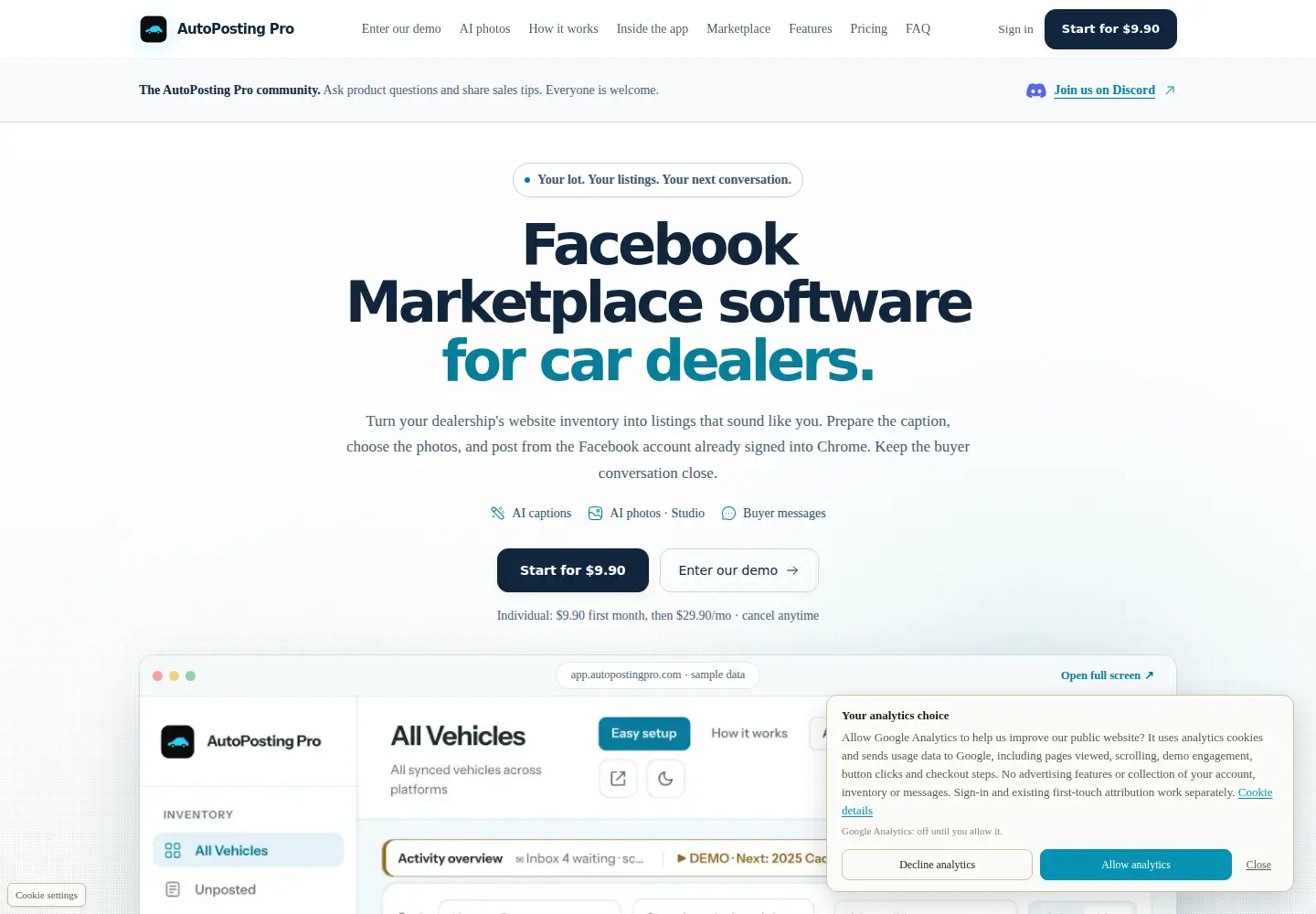 Captured homepage of autopostingpro.com in the current scan