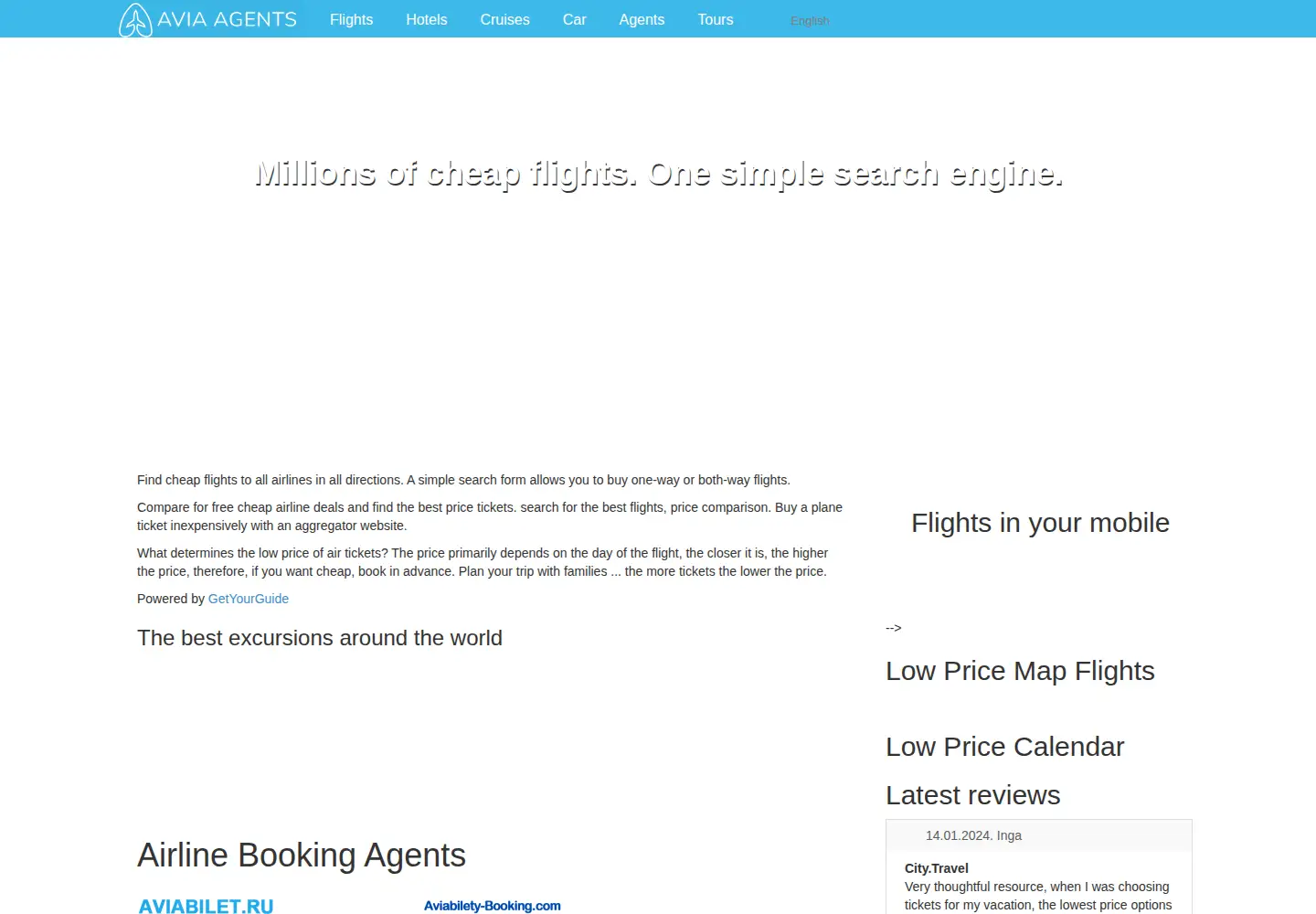 Screenshot of avia-agents.com